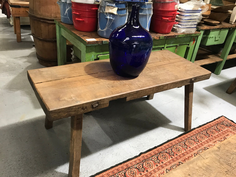 Vintage industrial European wooden hallway table console #2297/3