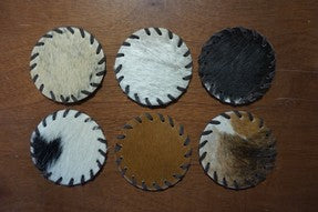 Vintage Cow hide Coasters # 2181