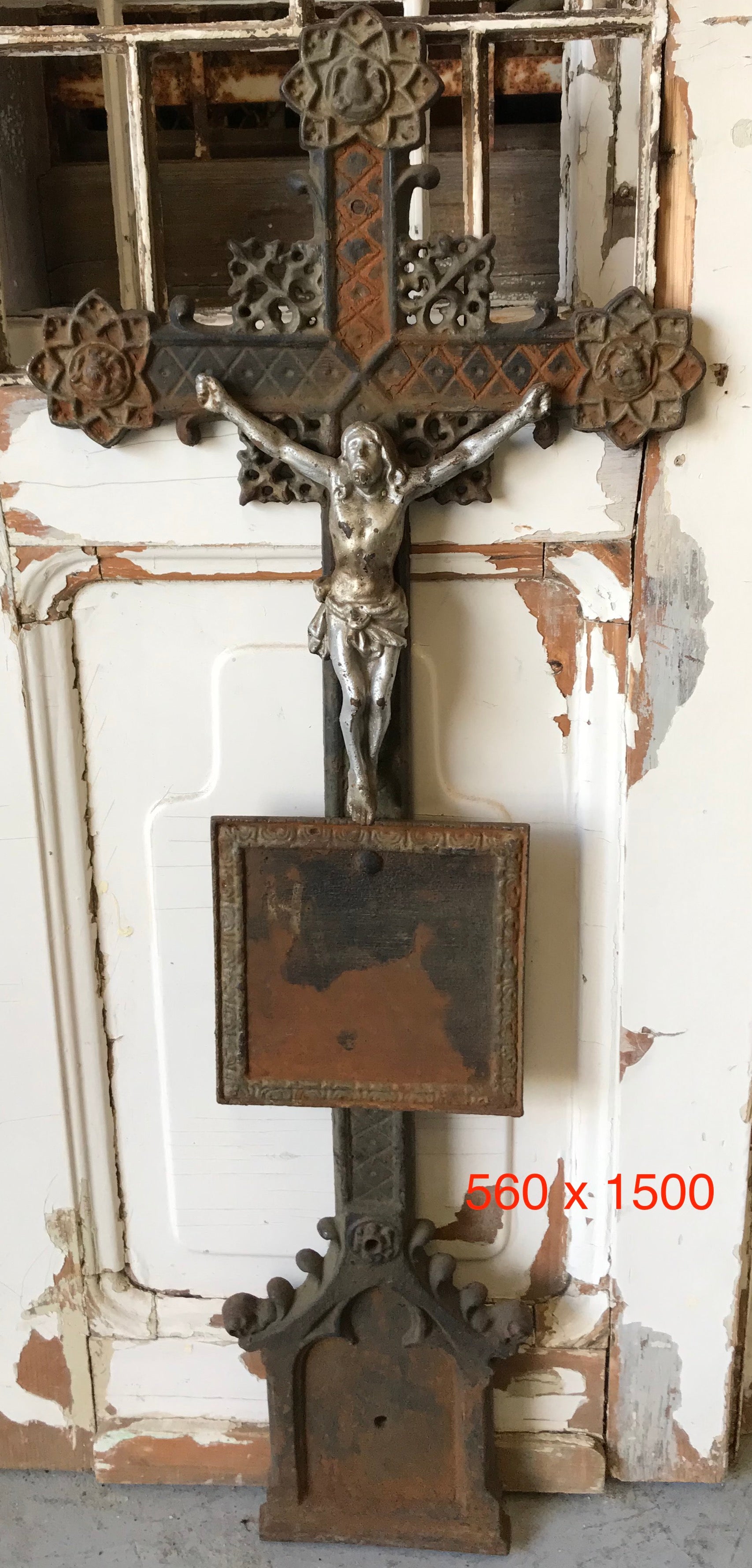 Old European Cast Iron Crucifix #3038/17
