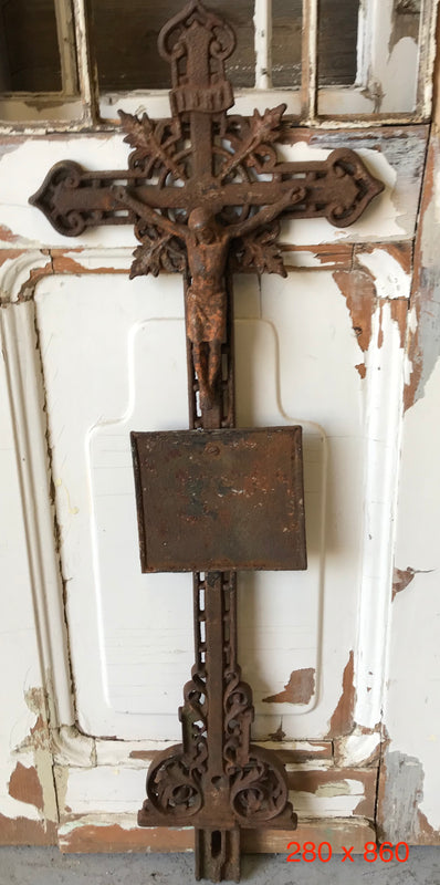 Old European Cast Iron Crucifix #3038/20