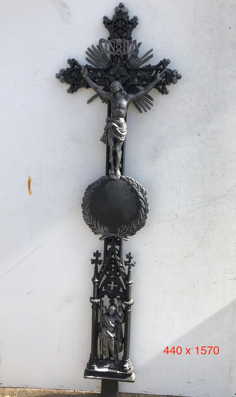 Old European Cast Iron Crucifix #3038/2