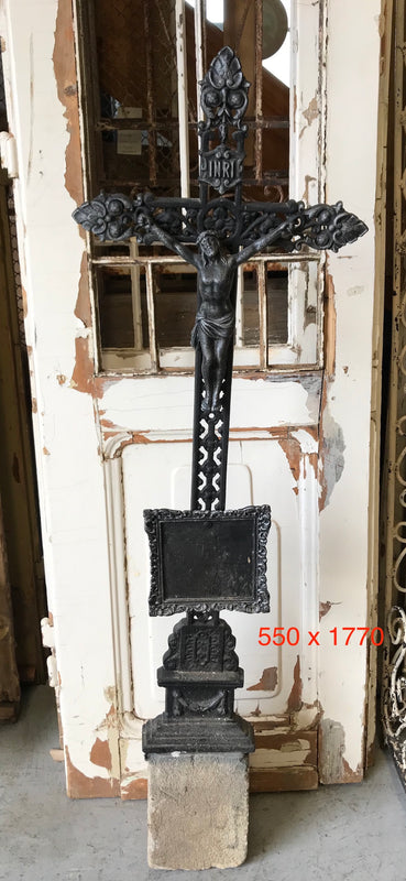 Old European Cast Iron Crucifix #3038/6  Byron