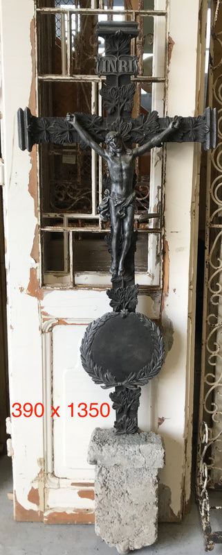 Old European Cast Iron Crucifix #3038/7