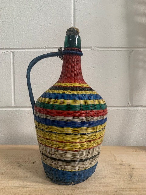 Vintage Plastic Woven  Beer Bottle  #4632  Byron
