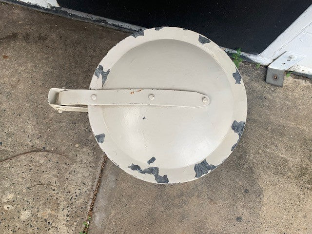 Vintage  Enamel Painted Metal Paper Waste  Bin  #4641 Byron