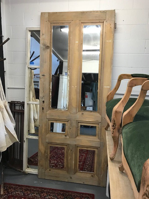 Vintage French Wooden House Door Mirror # B3323 Byron Warehouse