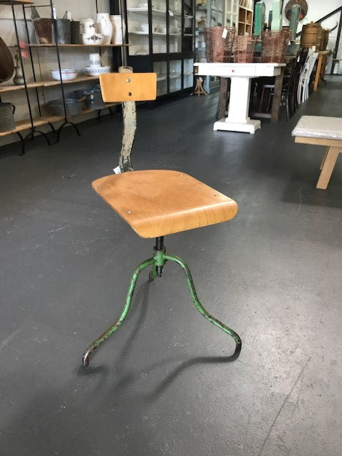 Vintage Industrial Atelier Machinist Desk Chair #3646A Byron