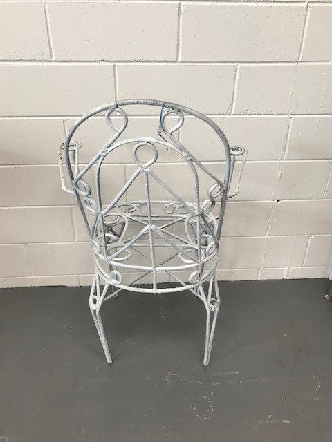 Vintage Wrought Iron Garden Chair  #3645C  Byron