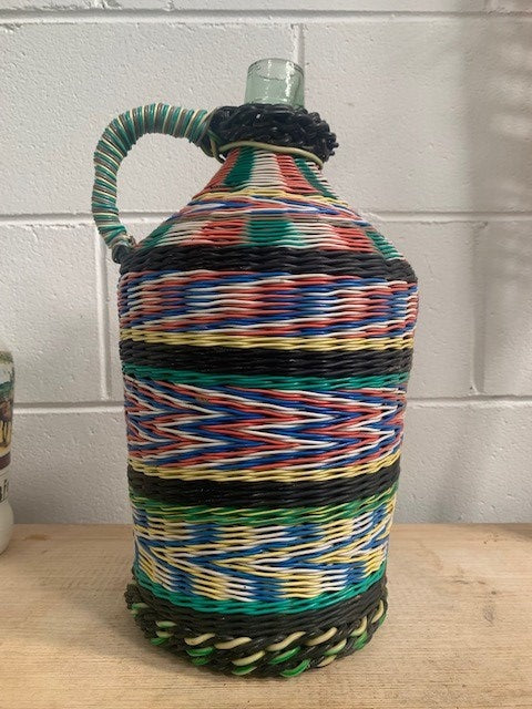 Vintage Plastic Woven  Beer Bottle  #4634  Byron