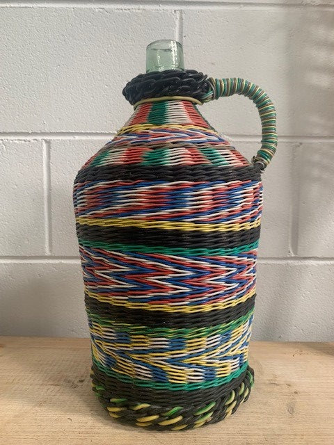 Vintage Plastic Woven  Beer Bottle  #4634  Byron