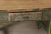 Vintage industrial European workbench table counter kitchen island 3.5 mt #B2513