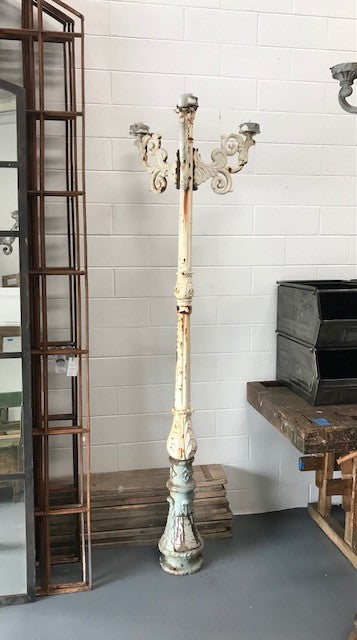 Vintage European Cast Iron Light Pole #3637A  Byron