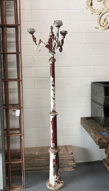 Vintage European Cast Iron Light Pole #3637B  Byron