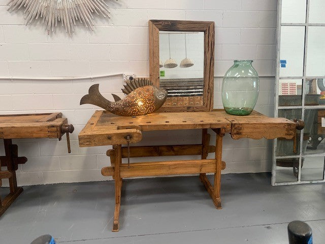 Vintage  European Carpenters Woodworking  Bench  #4593  Byron