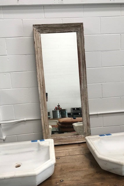 Vintage European  Wooden Mirror  # 3638B   Byron