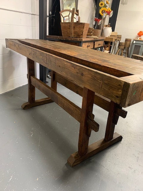 Vintage  European Carpenters Woodworking  Workbench 1920s #4405 Byron