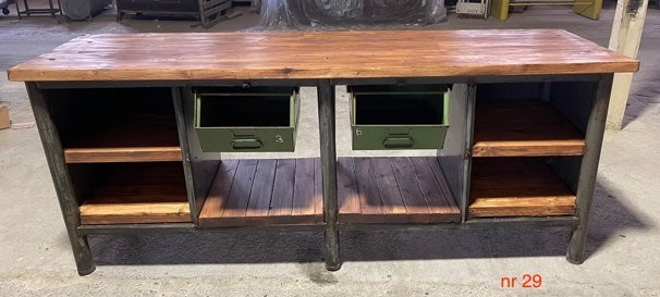 Vintage European Workbench kitchen island table #3742 Nr29