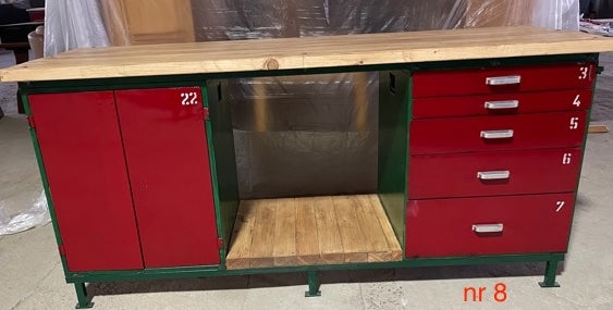 Vintage European Workbench / Kitchen Island #3737 Nr8