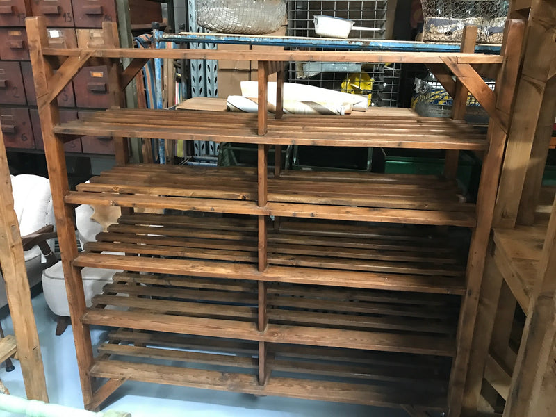 Vintage industrial Belgium bakers wooden rack  #1995
