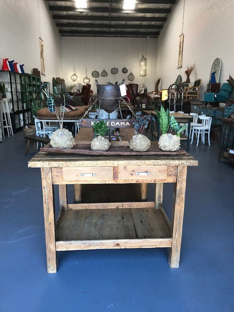 Vintage European Kitchen Island Table  #4075  Byron