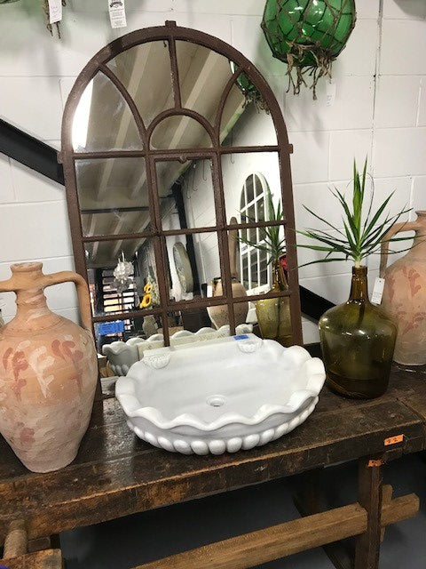 European Cast Iron Window Mirror  #B3320 Byron Warehouse