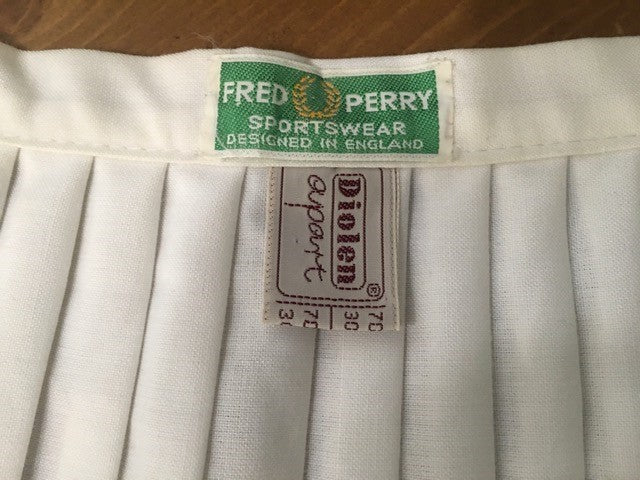Vintage Fred Perry Tennis Skirt  #C307  FREE AUS POSTAGE