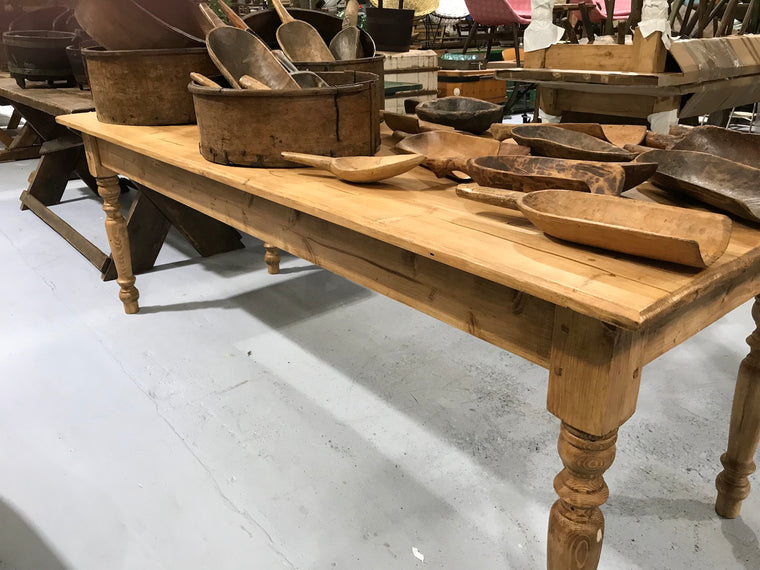 Vintage industrial European kitchen farmhouse dining table 2.3 mt #1913