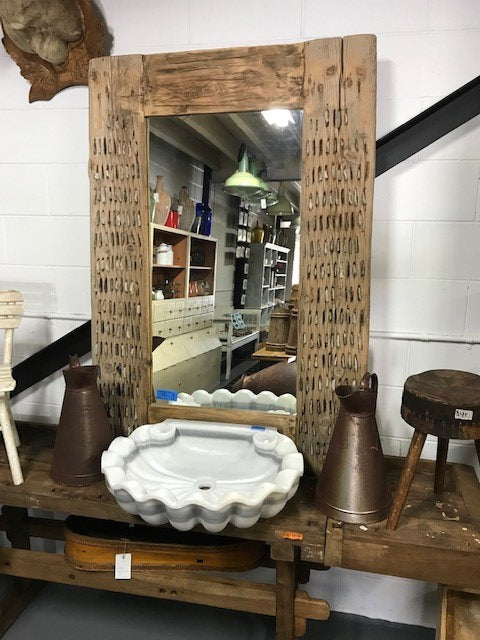 Vintage European Wooden Frame Mirror #B3319 Byron Warehouse