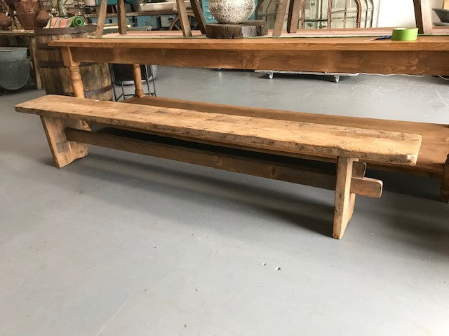 Vintage European Wooden  Bench Seat #4116  Byron