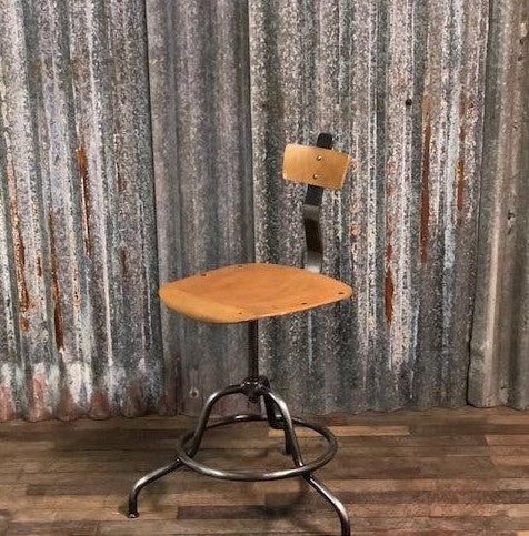 Vintage industrial Atelier machinist desk chair #2529