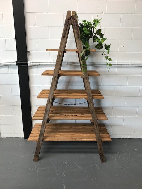 Vintage  Wooden Ladder Rack  #4078  Byron