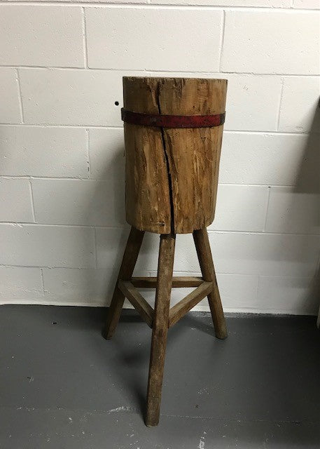 Vintage European Wooden Block Stools / Side Table #3641D Byron – Fossil ...